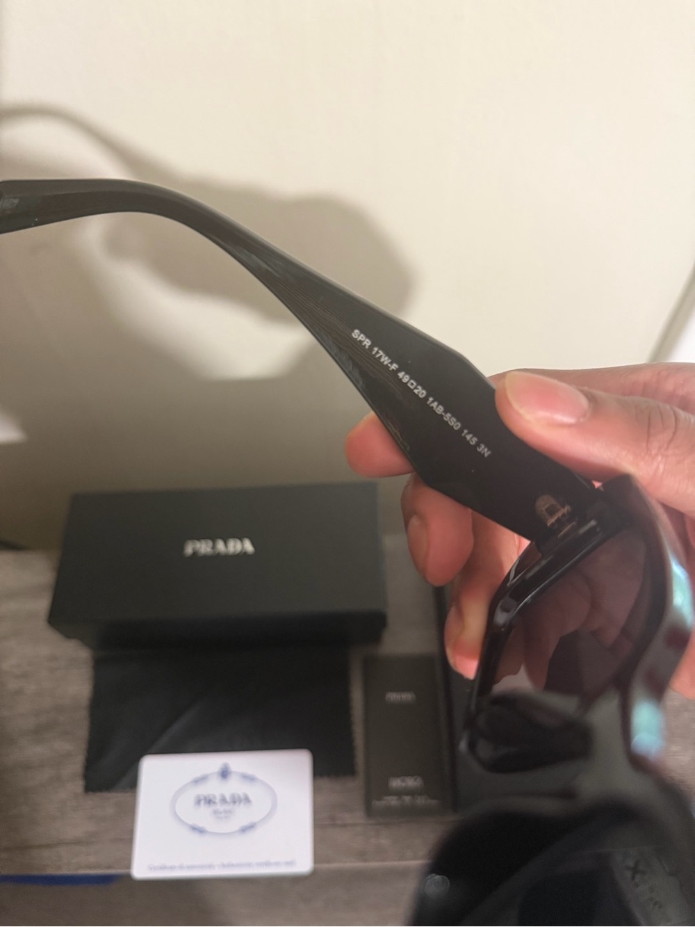 Prada Black Sunglasses with Accessories - Picture 6 of 7